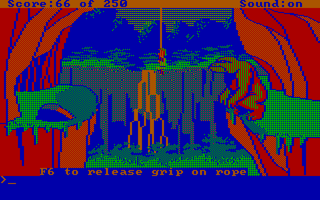 Space Quest II: Chapter II - Vohaul's Revenge IBM PC/Compatibles Screenshot: This ape looks like trouble.