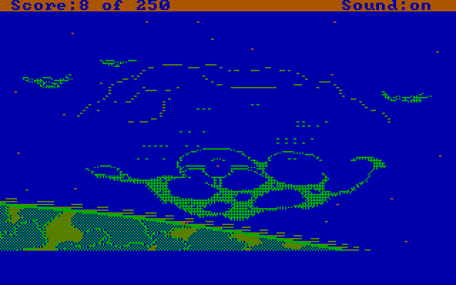 Space Quest II: Chapter II - Vohaul's Revenge IBM PC/Compatibles Screenshot: Leaving Vohaul's asteroid.