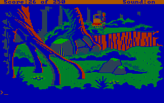 Space Quest II: Chapter II - Vohaul's Revenge IBM PC/Compatibles Screenshot: Placing an order in the mail...