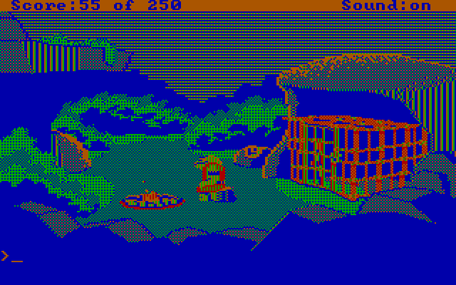 Space Quest II: Chapter II - Vohaul's Revenge IBM PC/Compatibles Screenshot: Trapped in a cage.
