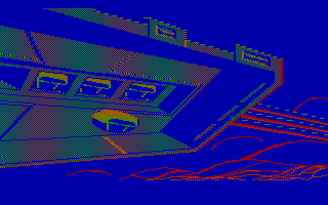 Space Quest II: Chapter II - Vohaul's Revenge IBM PC/Compatibles Screenshot: Escaping again...