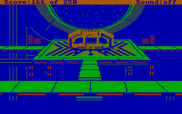 Space Quest II: Chapter II - Vohaul's Revenge IBM PC/Compatibles Screenshot: The escape pod lands.