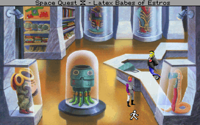 Space Quest IV: Roger Wilco and the Time Rippers IBM PC/Compatibles Screenshot: Acquired some new clothes; that's better!
