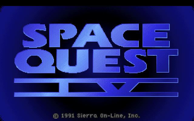 Space Quest IV: Roger Wilco and the Time Rippers IBM PC/Compatibles Screenshot: Title screen 1.