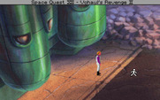 Space Quest IV: Roger Wilco and the Time Rippers for IBM PC/Compatibles - This is Roger's home planet Xenon...but in really bad shape!