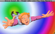 Space Quest IV: Roger Wilco and the Time Rippers for IBM PC/Compatibles - Roger jumps into a shimmering hole, and this happens...