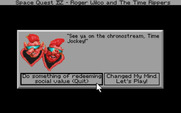 Space Quest IV: Roger Wilco and the Time Rippers for IBM PC/Compatibles - Quit the game? Or keep playing?