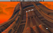 Space Quest IV: Roger Wilco and the Time Rippers for IBM PC/Compatibles - Flying to the top of a tower...