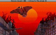 Space Quest IV: Roger Wilco and the Time Rippers for IBM PC/Compatibles - Game start; what is that mysterious spaceship?