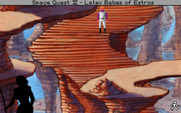 Space Quest IV: Roger Wilco and the Time Rippers for IBM PC/Compatibles - Who is that mysterious shadow? Am I being watched?