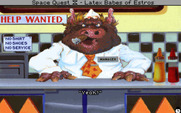 Space Quest IV: Roger Wilco and the Time Rippers for IBM PC/Compatibles - Monolith Burger employees aren't very friendly.