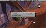 Space Quest IV: Roger Wilco and the Time Rippers for IBM PC/Compatibles - Use the eye icon to look at things.