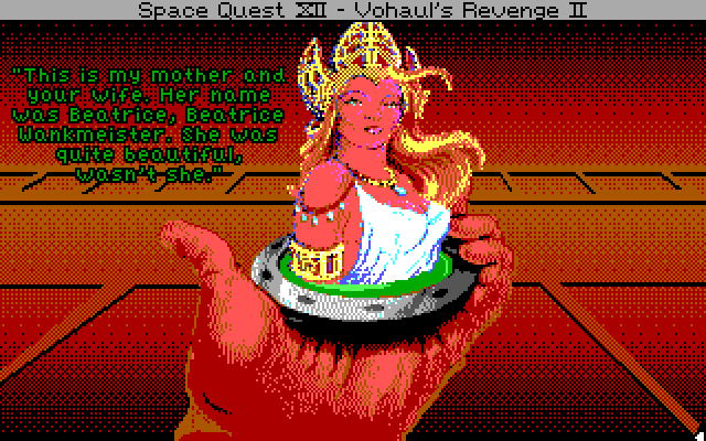 Space Quest IV: Roger Wilco and the Time Rippers IBM PC/Compatibles Screenshot: Roger's wife!?