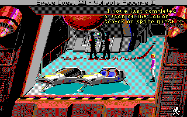 Space Quest IV: Roger Wilco and the Time Rippers IBM PC/Compatibles Screenshot: Hmm, some time pods!