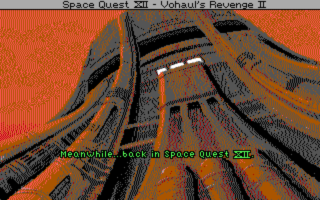 Space Quest IV: Roger Wilco and the Time Rippers IBM PC/Compatibles Screenshot: Meanwhile, back in Space Quest XII...