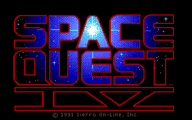 Space Quest IV: Roger Wilco and the Time Rippers IBM PC/Compatibles Screenshot: Title screen 1.