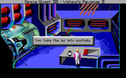 Space Quest IV: Roger Wilco and the Time Rippers for IBM PC/Compatibles - Picking stuff up.