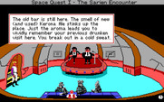 Space Quest IV: Roger Wilco and the Time Rippers for IBM PC/Compatibles - Inside the bar...