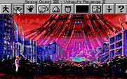 Space Quest IV: Roger Wilco and the Time Rippers for IBM PC/Compatibles - Move the mouse to the top of the screen to select an icon.
