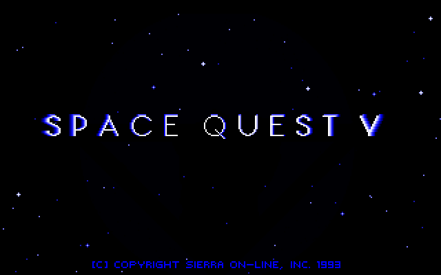 Space Quest V: The Next Mutation IBM PC/Compatibles Screenshot: Title screen 1.