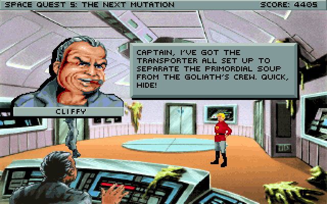Space Quest V: The Next Mutation IBM PC/Compatibles Screenshot: OK, here's the plan...