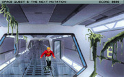 Space Quest V: The Next Mutation for IBM PC/Compatibles - Sneaking down a corridor.