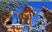 Space Quest V: The Next Mutation for IBM PC/Compatibles - The female android tracks Roger...