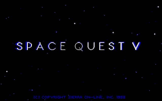 Space Quest V: The Next Mutation IBM PC/Compatibles Screenshot: Title screen 1.