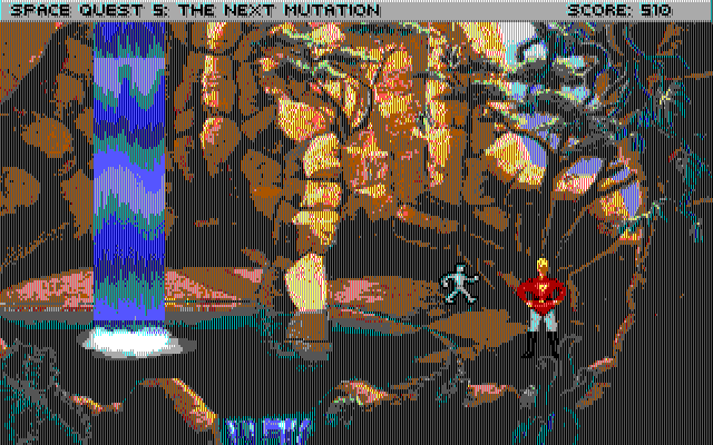 Space Quest V: The Next Mutation IBM PC/Compatibles Screenshot: Seems like a nice place...but Roger needs to hurry.