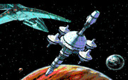 Space Quest V: The Next Mutation for IBM PC/Compatibles - An enemy ship arrives.