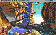 Space Quest V: The Next Mutation for IBM PC/Compatibles - Roger hides inside a log.