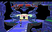 Space Quest V: The Next Mutation for IBM PC/Compatibles - Roger walks away from the flight simulator.