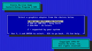 Space Quest V: The Next Mutation for IBM PC/Compatibles - Graphics card selection.
