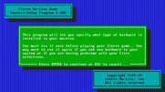 Space Quest V: The Next Mutation for IBM PC/Compatibles - Setup introduction.