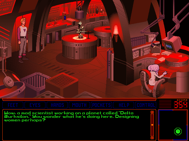 Space Quest 6: Roger Wilco in the Spinal Frontier IBM PC/Compatibles Screenshot: Looks like an evil plot is afoot...