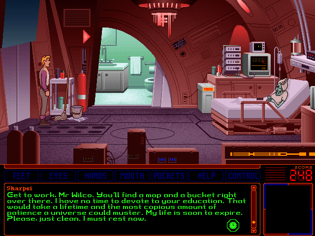 Space Quest 6: Roger Wilco in the Spinal Frontier IBM PC/Compatibles Screenshot: A rather unpleasant person...