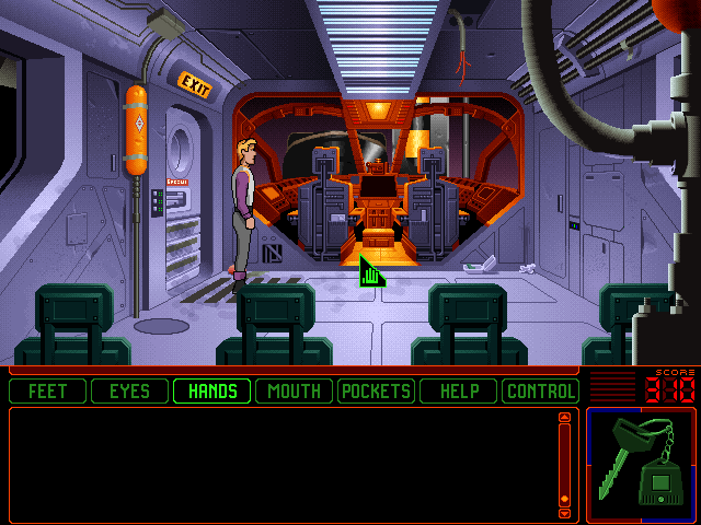 Space Quest 6: Roger Wilco in the Spinal Frontier IBM PC/Compatibles Screenshot: On board my stolen ship...