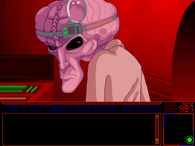 Space Quest 6: Roger Wilco in the Spinal Frontier IBM PC/Compatibles Screenshot: The doctor who helped Roger...