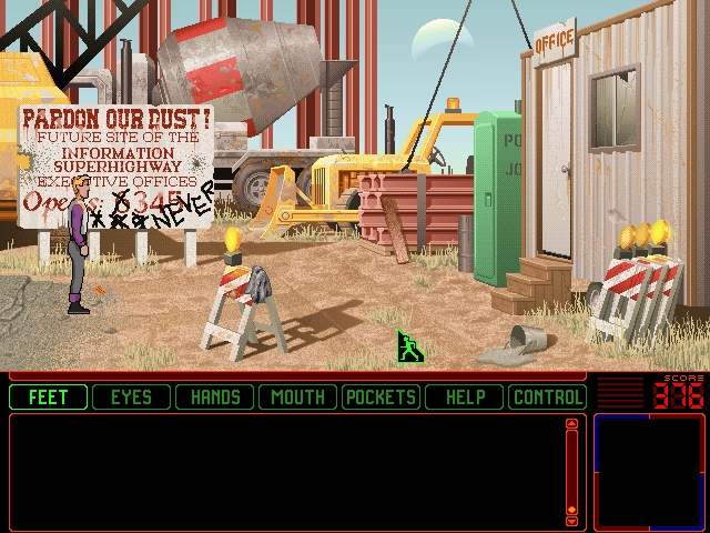 Space Quest 6: Roger Wilco in the Spinal Frontier IBM PC/Compatibles Screenshot: Outside the office...