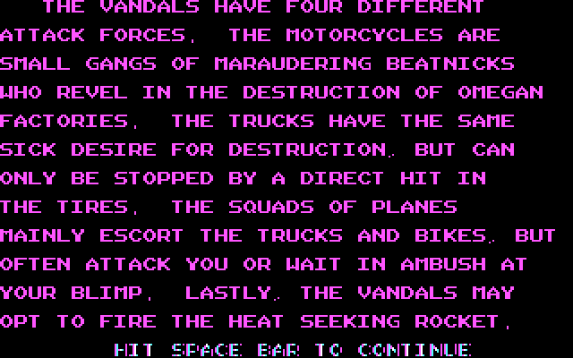 Flightmare IBM PC/Compatibles Screenshot: Story continued...