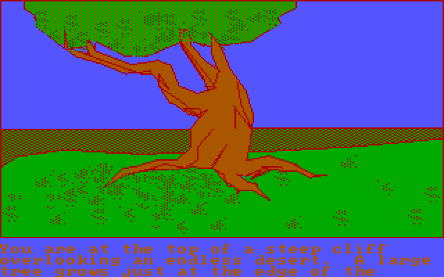 Quest, The IBM PC/Compatibles Screenshot: At the top of a steep cliff...