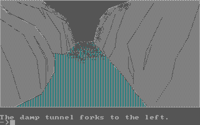 Quest, The IBM PC/Compatibles Screenshot: Go left...or go straight?