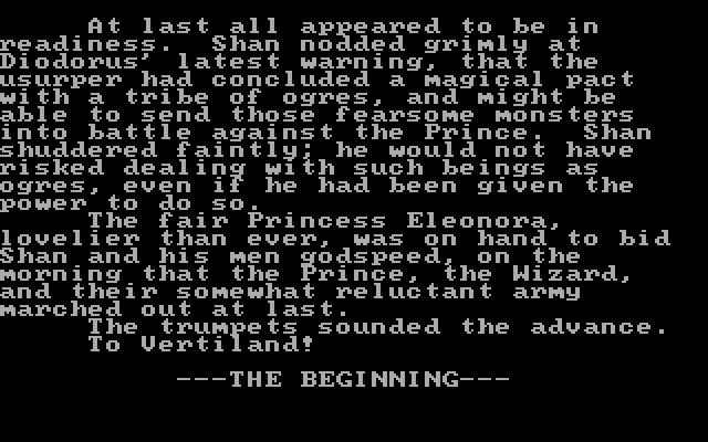 Wizard War IBM PC/Compatibles Screenshot: The story so far...