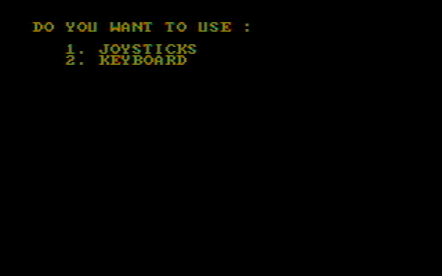 Tournament Tennis IBM PC/Compatibles Screenshot: Do you want to use a joystick or the keyboard?