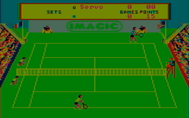 Tournament Tennis IBM PC/Compatibles Screenshot: Game start.