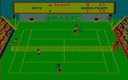 Tournament Tennis for IBM PC/Compatibles - That serve hit the net, the ball boy retrieves it...