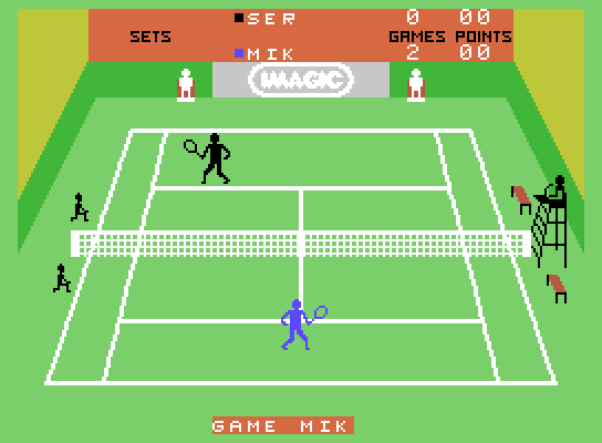 Tournament Tennis ColecoVision Screenshot: I lost this round...