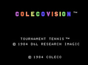 Tournament Tennis for ColecoVision - Title screen.