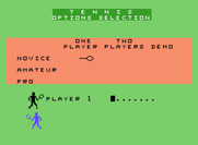 Tournament Tennis for ColecoVision - Setting up some game options.