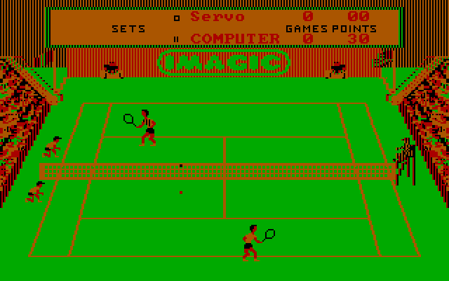 Tournament Tennis IBM PC/Compatibles Screenshot: Gameplay.